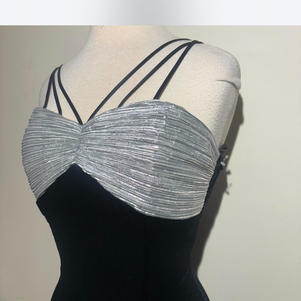 Elegant Black and Silver Strappy Dress